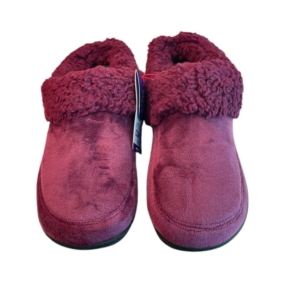 Dearfoams Womens‎ Purple Sherpa Trim Slippers Size 11-12 Extra Large
